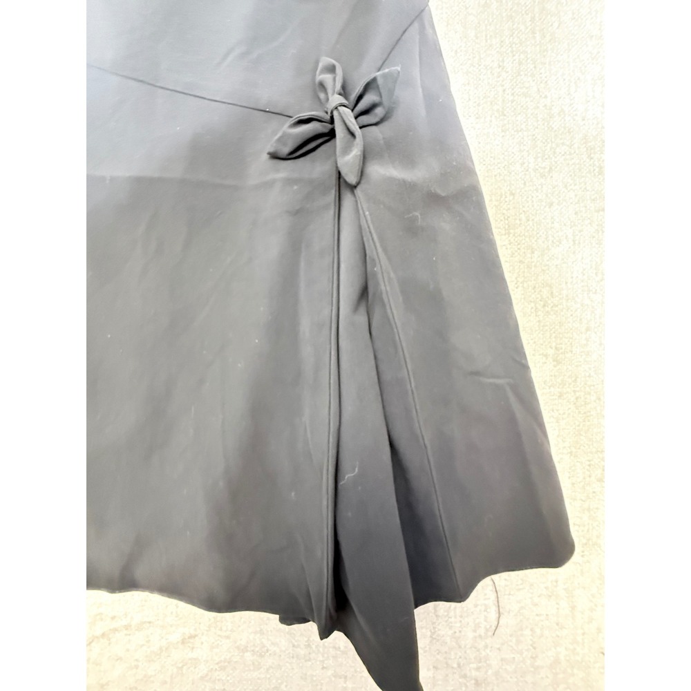 Versailles Black‎ A-Line Skirt Side Bow Detail Size 10 Style 01K493 Office Wear